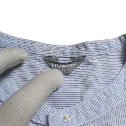 COMME des GARCONS HOMME 80s Pinstripe No Collar Shirt