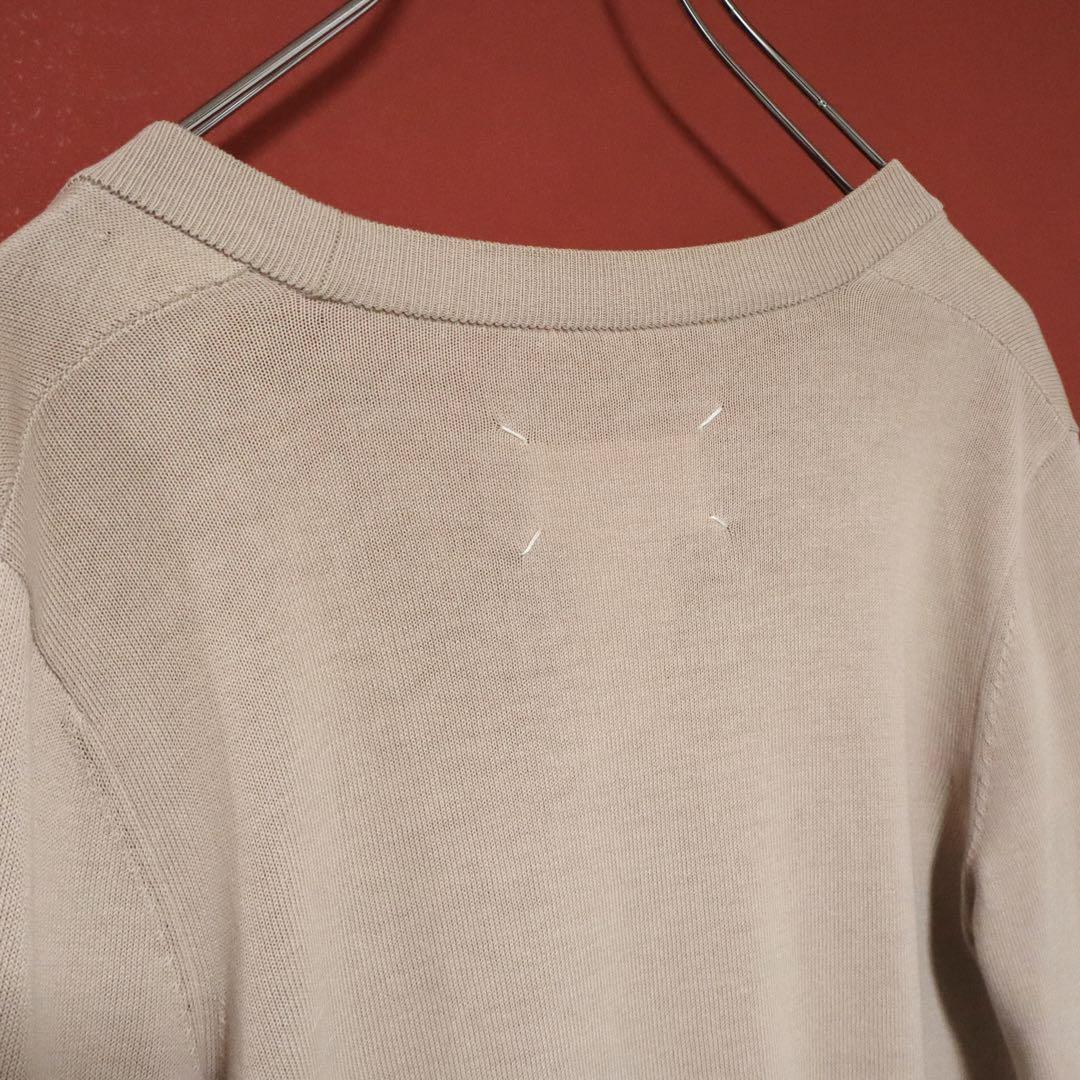 Maison Margiela Pink Rib & Hole Design Cardigan Size S