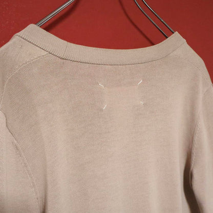 Maison Margiela Pink Rib & Hole Design Cardigan Size S