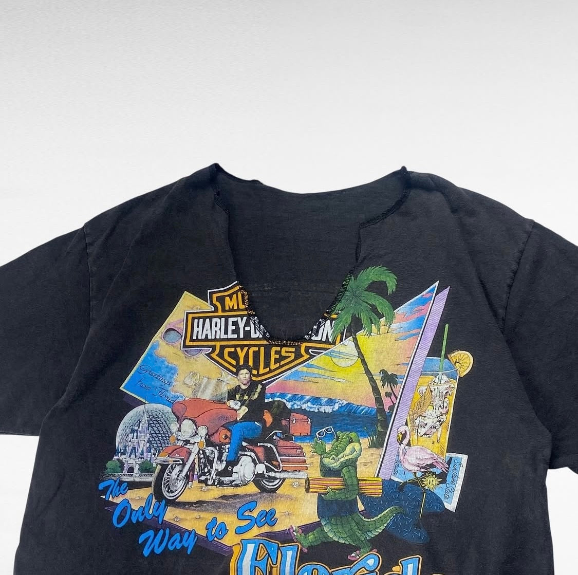Harley Davidson 80s Short Sleeve T-Shirt Black Size S