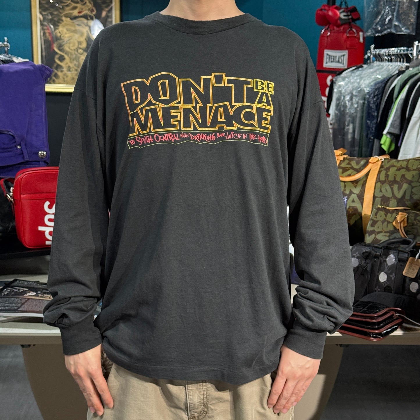 DON'T BE A MENACE 90s THE SOUNDTRACK Movie Long Sleeve T-Shirt Size XL