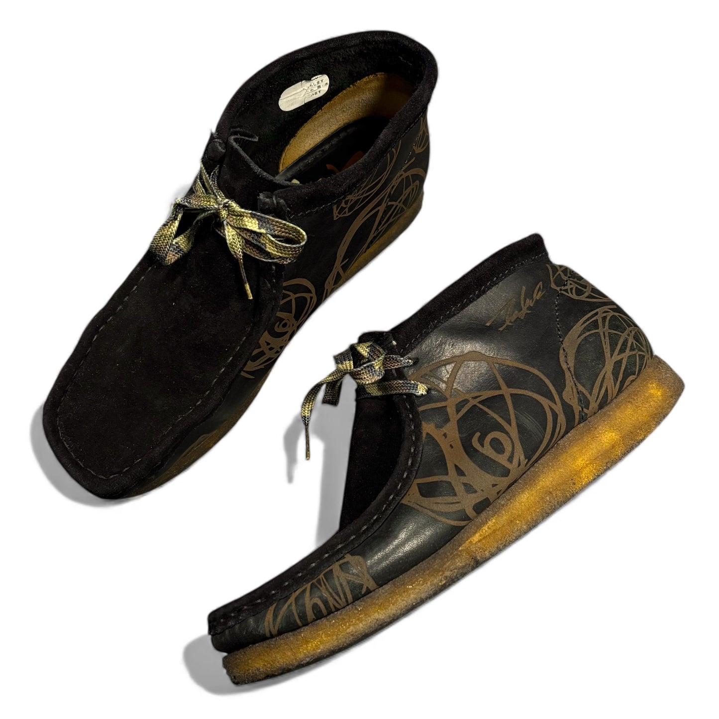 Clarks x Futura 2007 Black Wallabee Boots Size UK