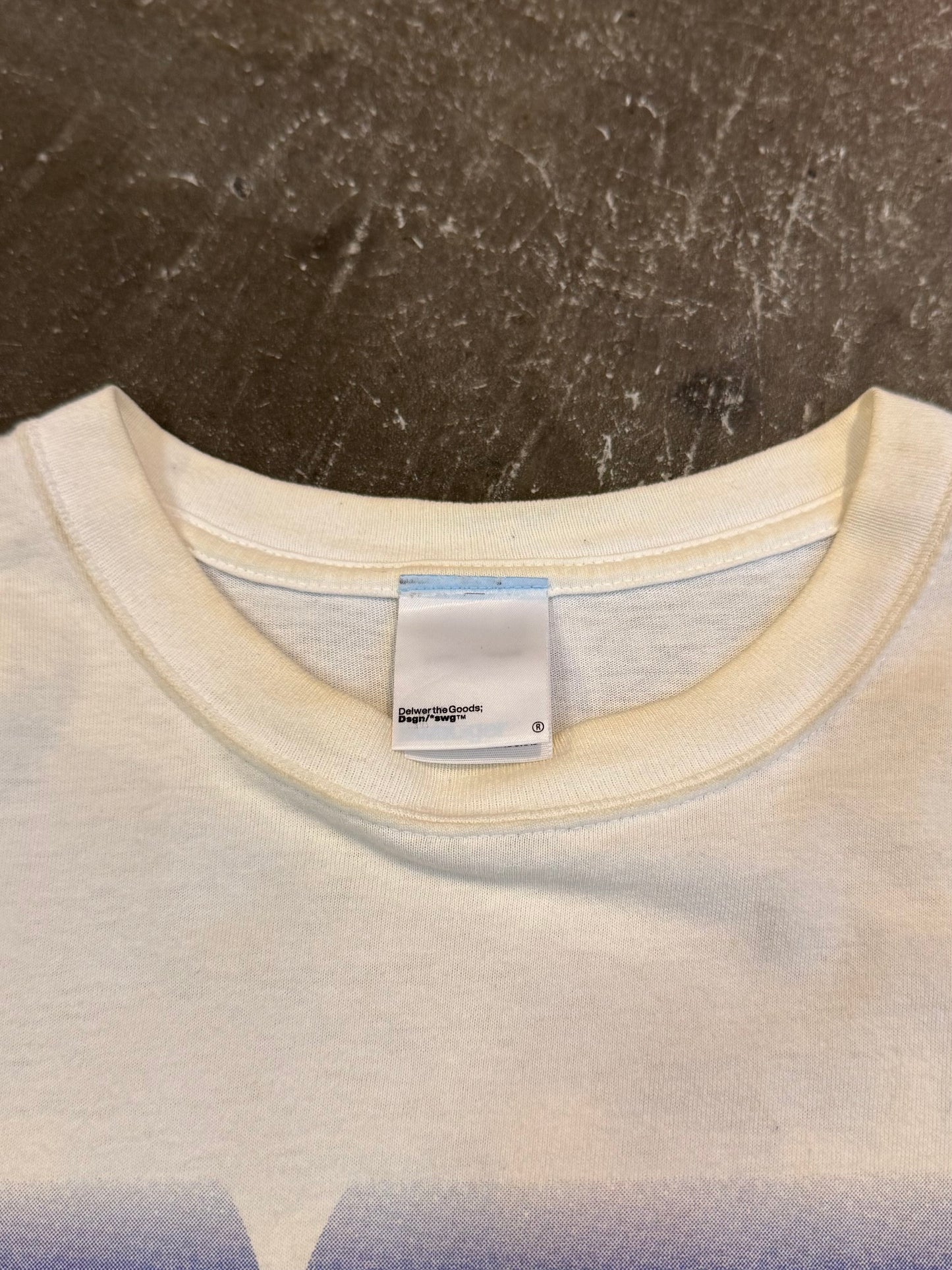 Swagger White Cotton T-Shirt Size L