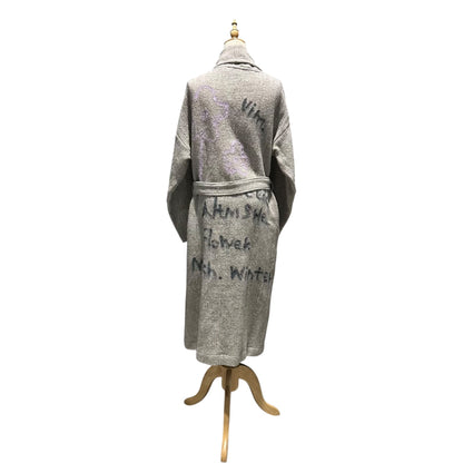 DRIES VAN NOTEN 98AW Viburnum Graphic Gown Coat Size FREE