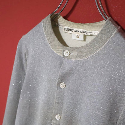 Comme des Garcons 10AW Shiny Design Knit Cardigan Size XS