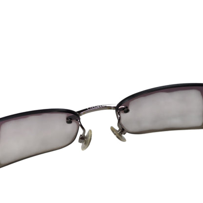 CHANEL Light Stone Rimless Silver Frame Sunglasses