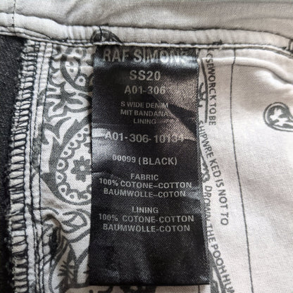 Vintage RAF SIMONS REDUX 04AW Super Wide Denim Black Size Ⅰ