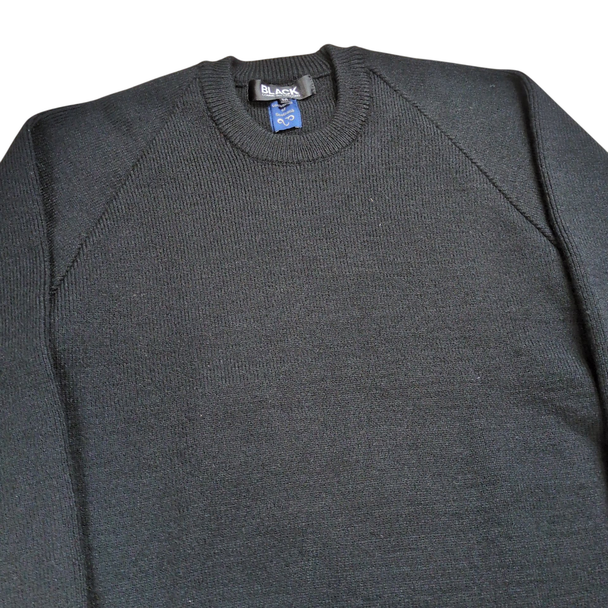 BLACK COMME des GARCONS Crew Neck Long Sleeve Sweater Size M