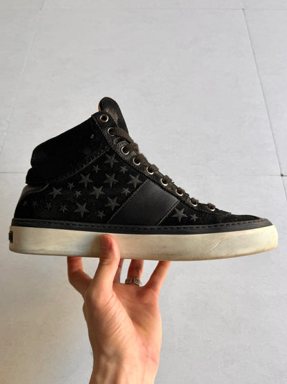 JIMMY CHOO Star Suede High Top Sneakers Size EU 40