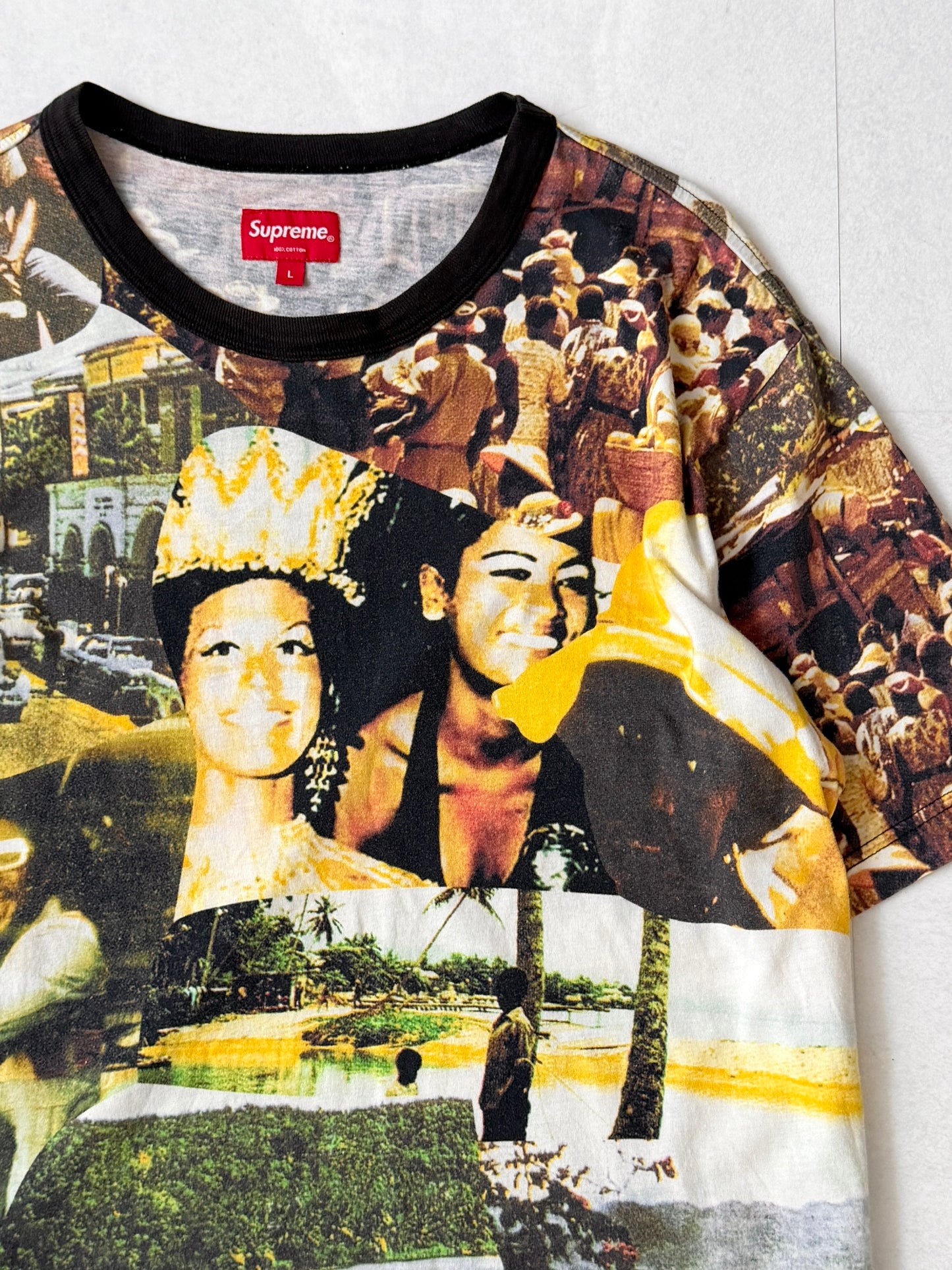 Supreme All-Over Print Cotton T-Shirt Size L
