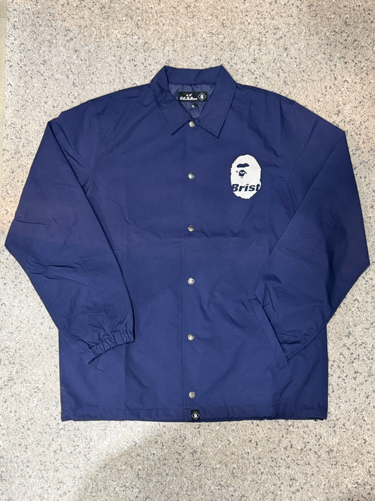Bape F.C.R.BAPE Coach Jacket Navy Size XL