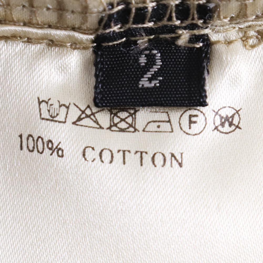 A.F ARTEFACT 25SS Twill Half Sleeve Shirt Beige Size 2