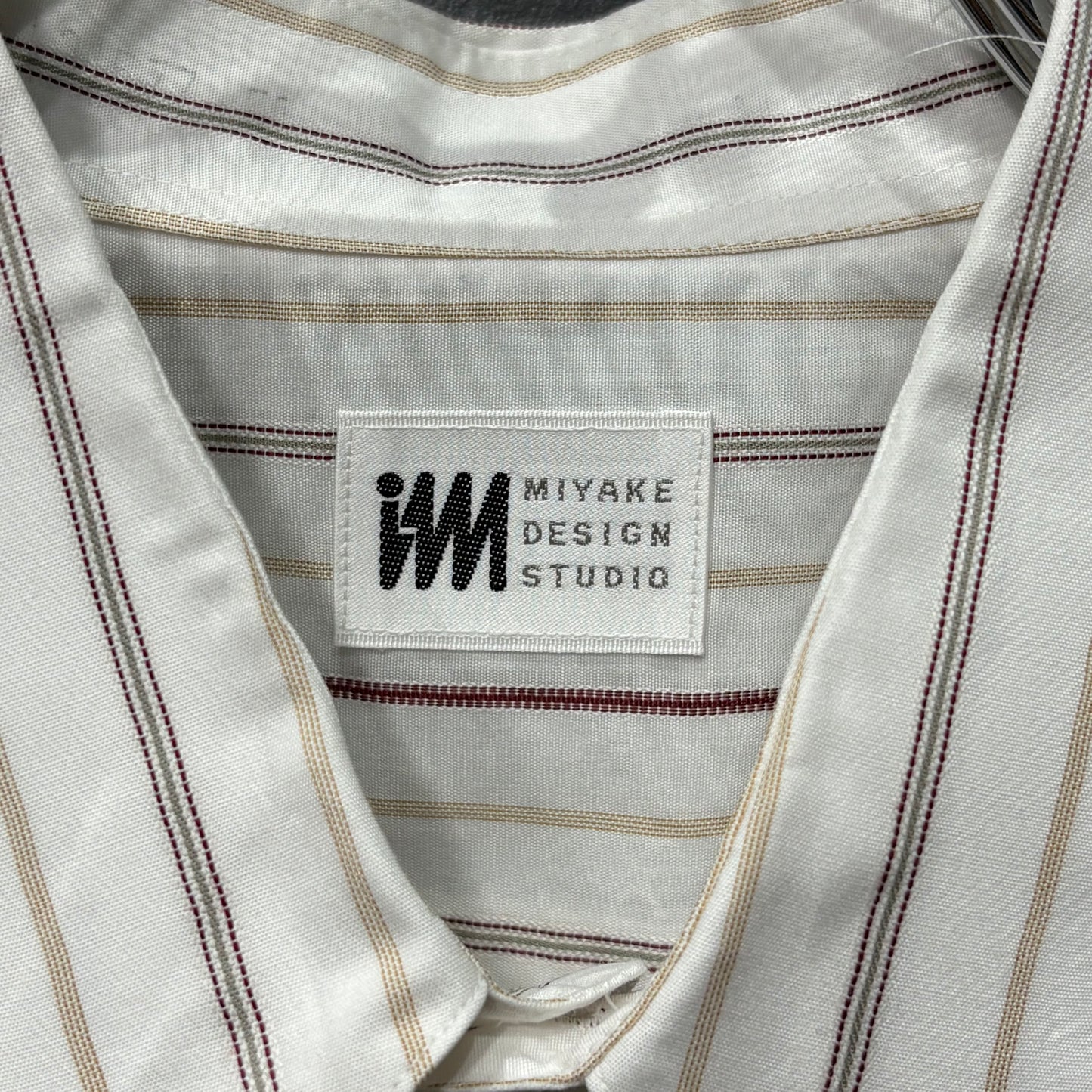 ISSEY MIYAKE Cotton Stripe S/S Shirt White