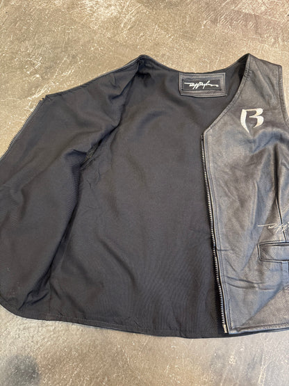 Ruff Ryders Black Leather Shirt Size M