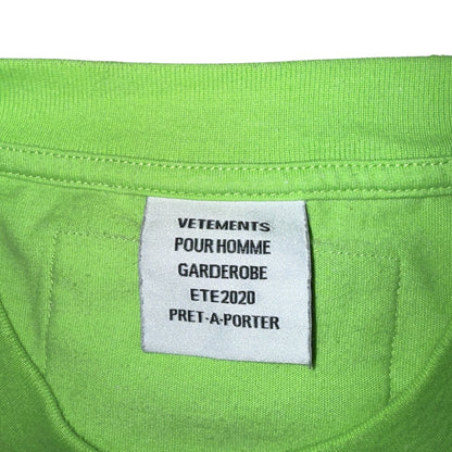 Vetements Logo Print T-Shirt Green Size S