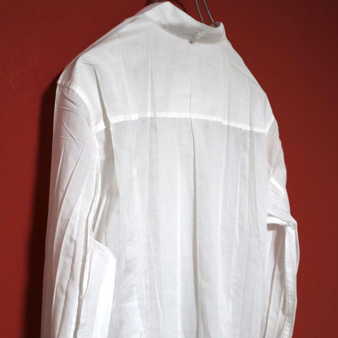 ISSEY MIYAKE FETE 08SS Pleated Flare Shirt White Size 2