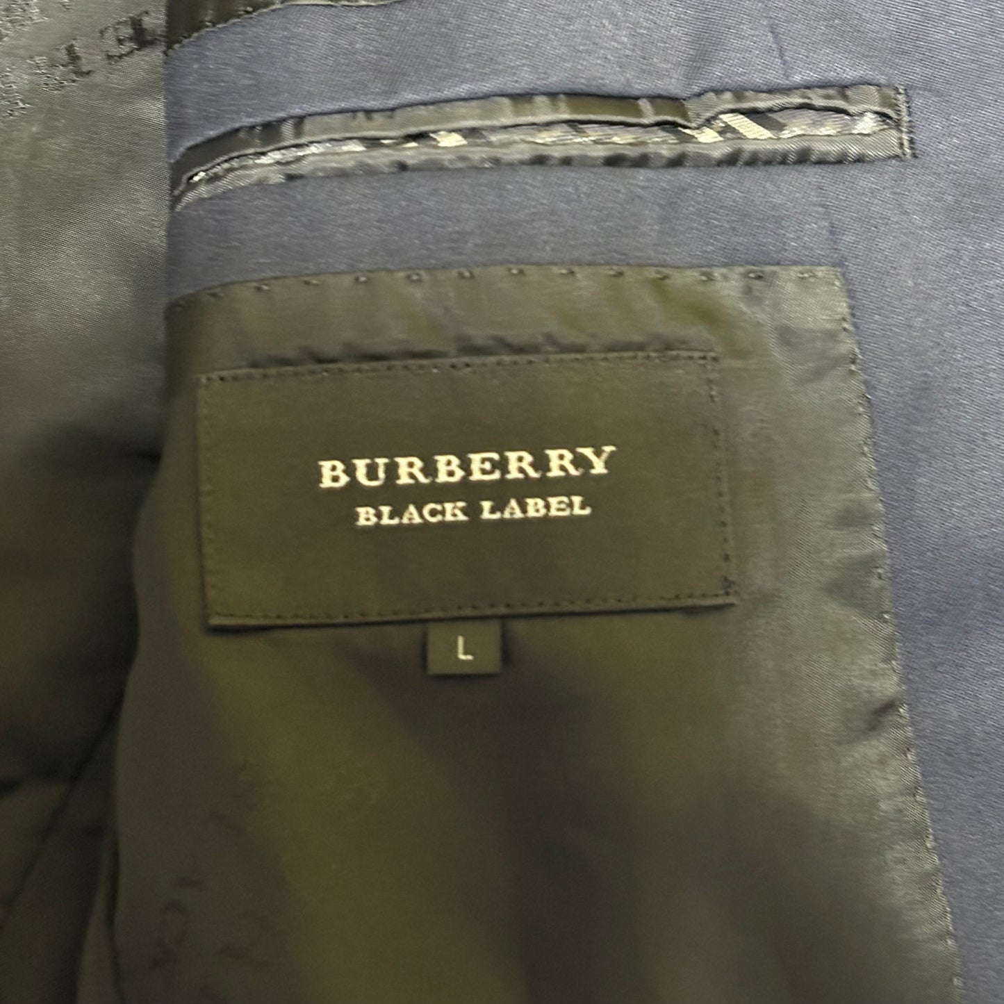 BURBERRY BLACK LABEL Navy Wool/Poly Tailored Jacket Size L