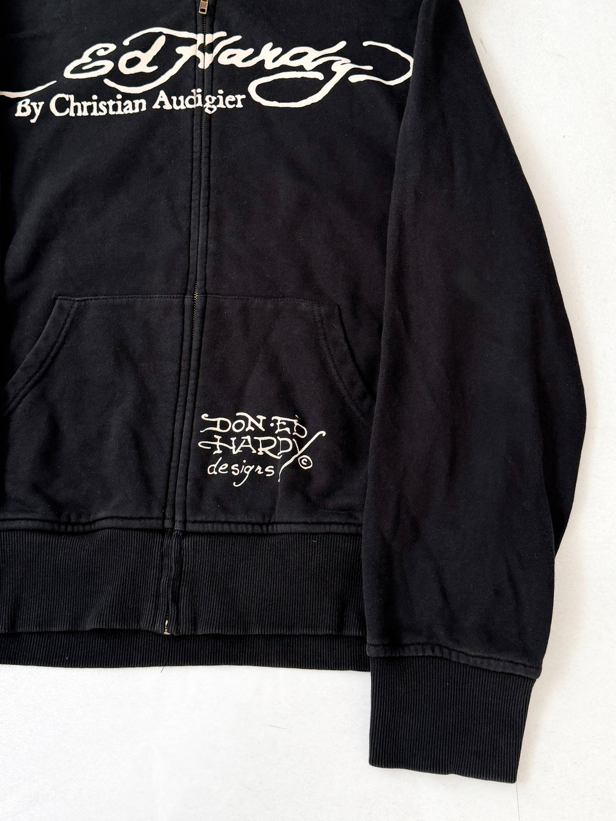 Ed Hardy Skull Design Zip Hoodie Size XXL