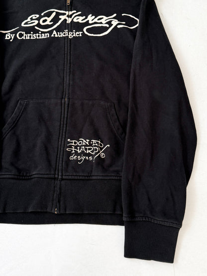 Ed Hardy Skull Design Zip Hoodie Size XXL