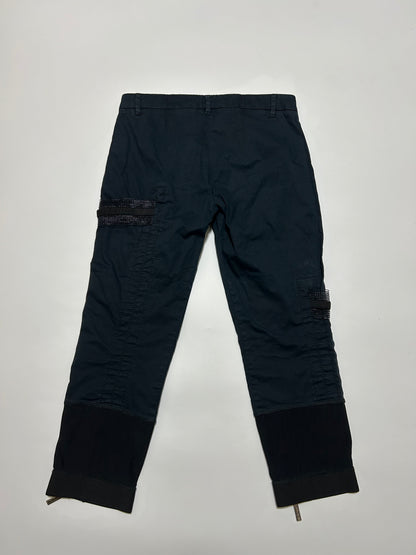 DIRK BIKKEMBERGS 90s Cropped Pants Dark Navy Size 42