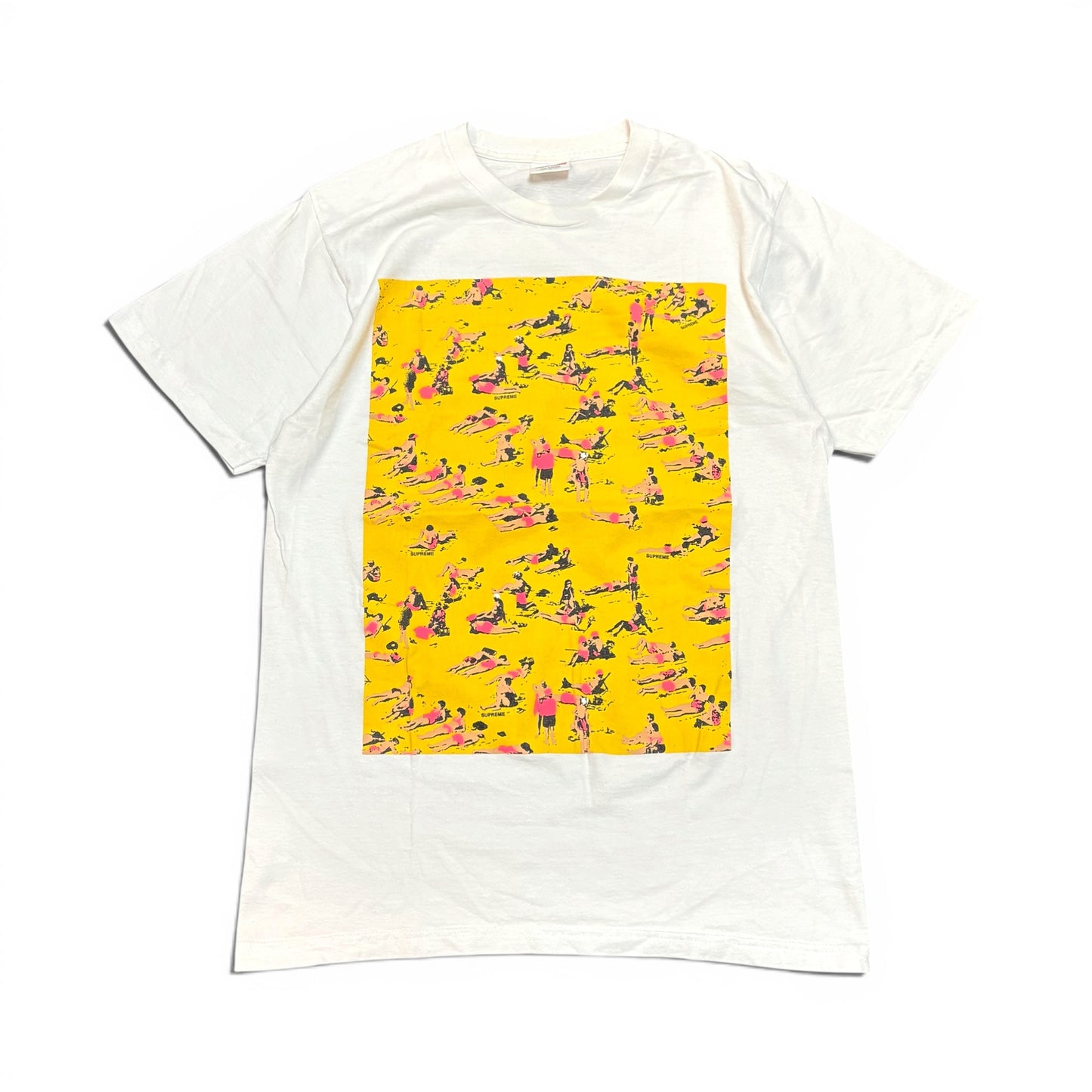 Vintage Supreme 2016 Beach Scene Graphic T-Shirt Size M