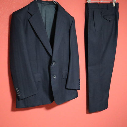 Burberrys 90s Shadow Stripe Wool Suit Jacket