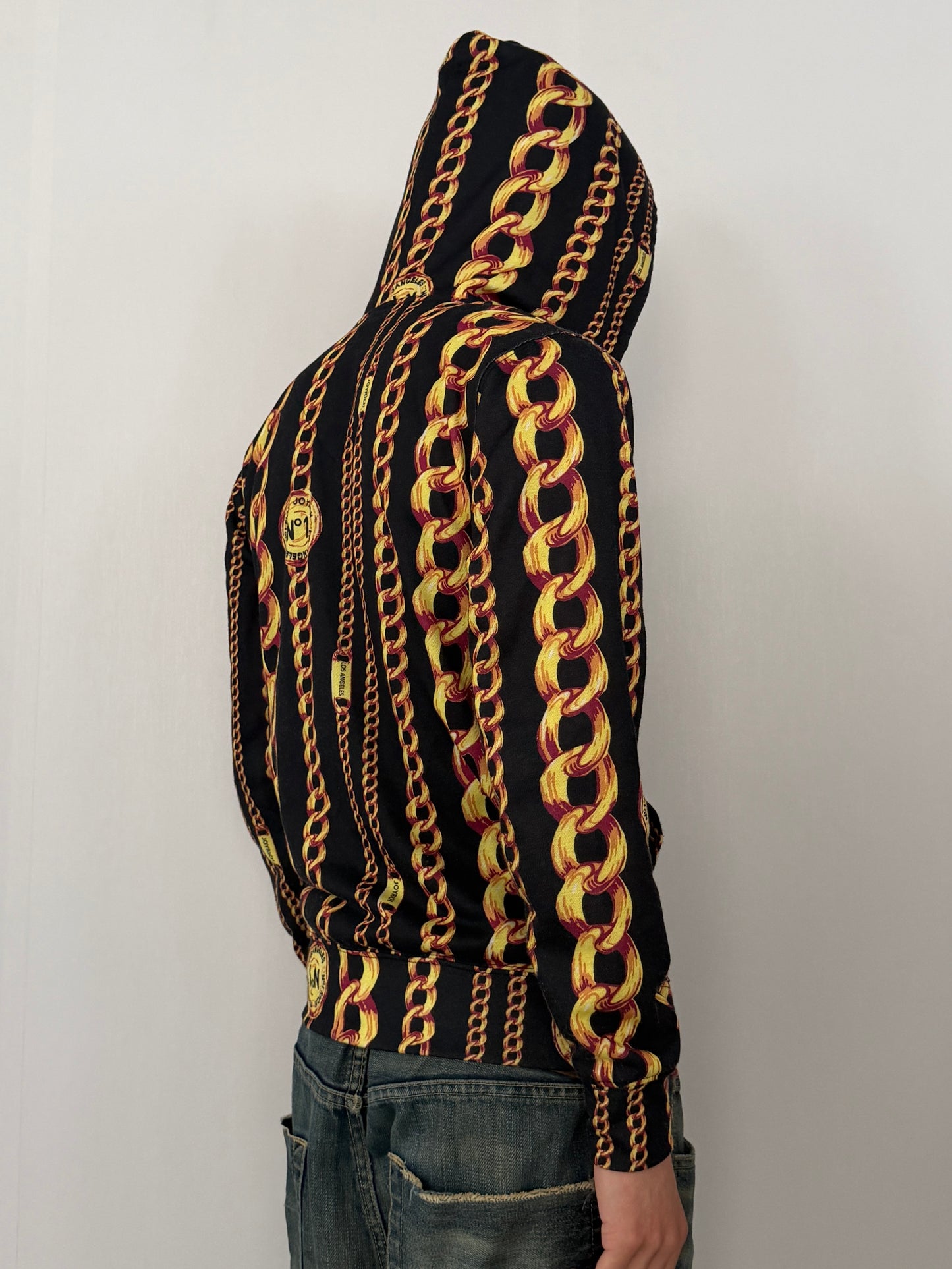 Joyrich Multi Graphic Double Zip Hoodie Polyester Size S