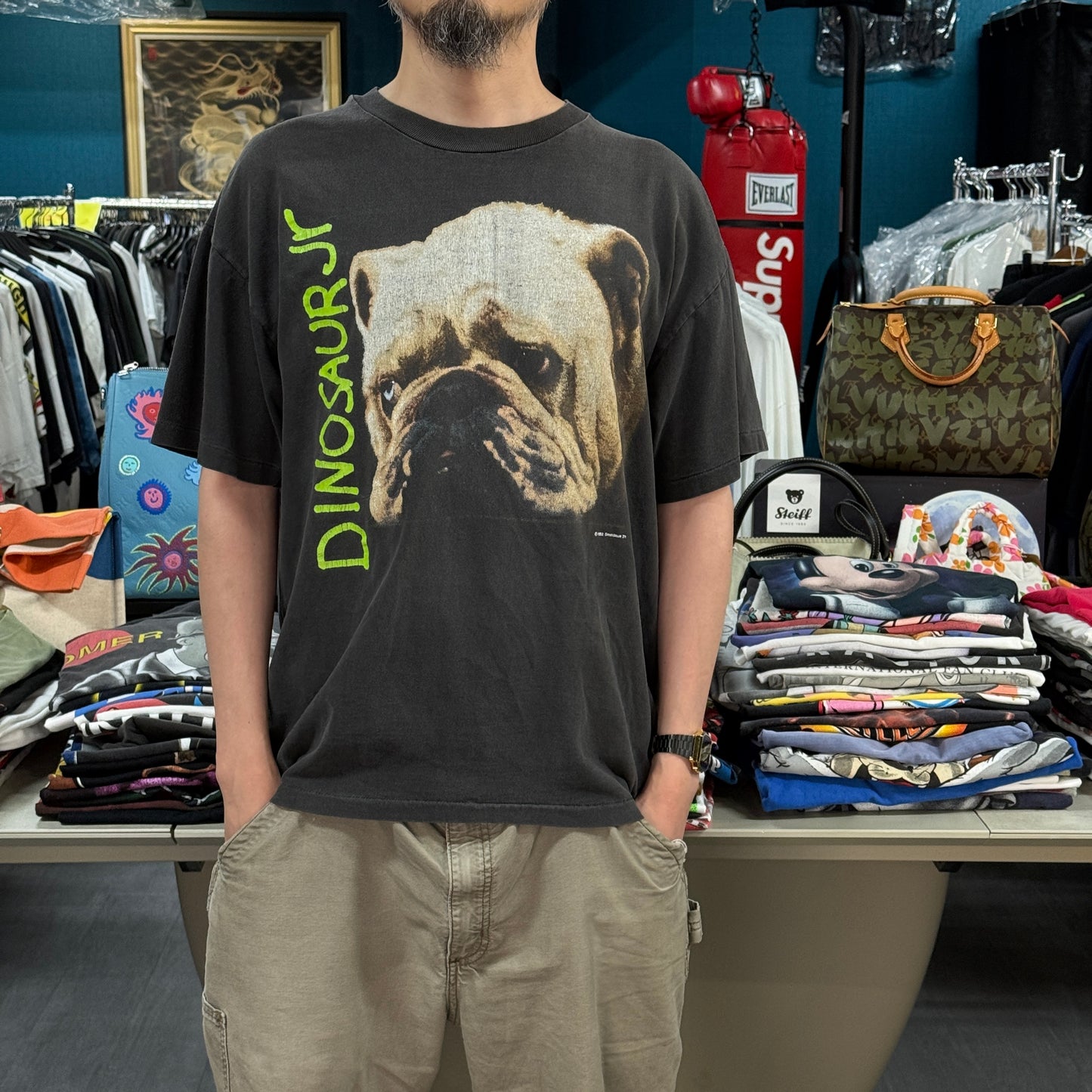 Dinosaur Jr. 90s Bulldog Hanes Vintage T-Shirt Size L