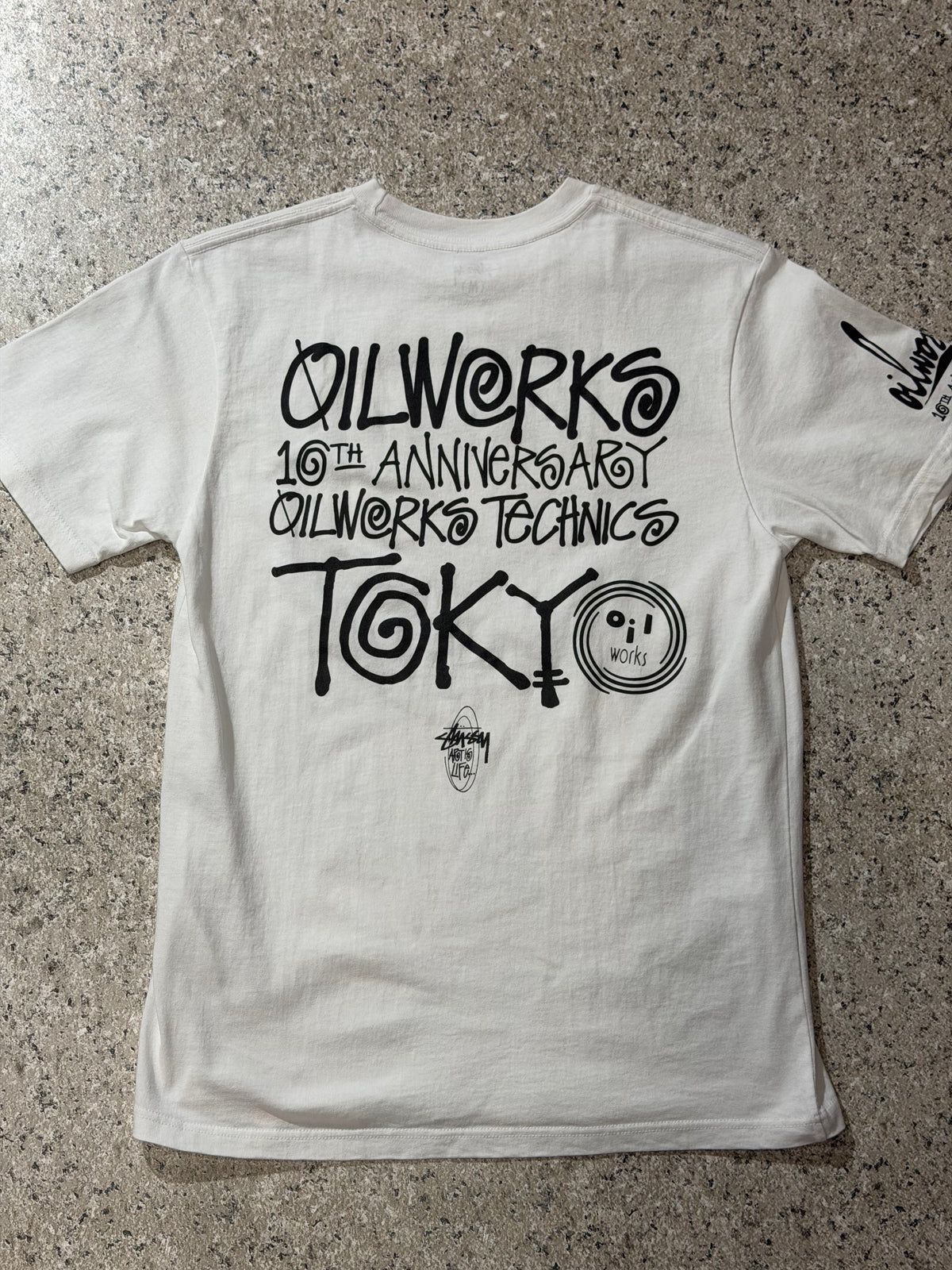 OILWORKS x Stussy 10th Anniversary T-Shirt White Size M