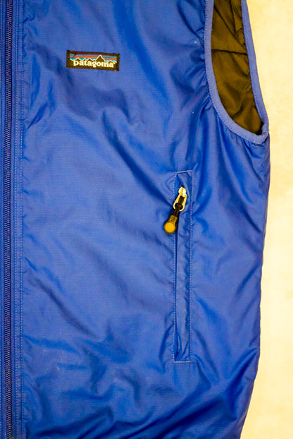 Patagonia puffball vest 00s Vintage early 2000s quilted puffer vest blue Size S