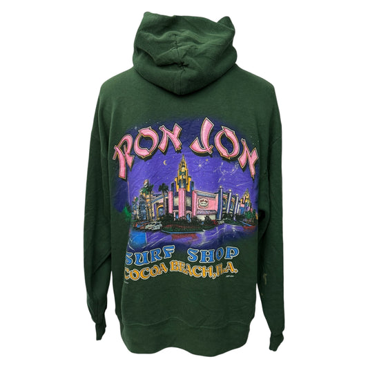 RON JON Vintage Cocoa Beach Surf Shop Hoodie Size L