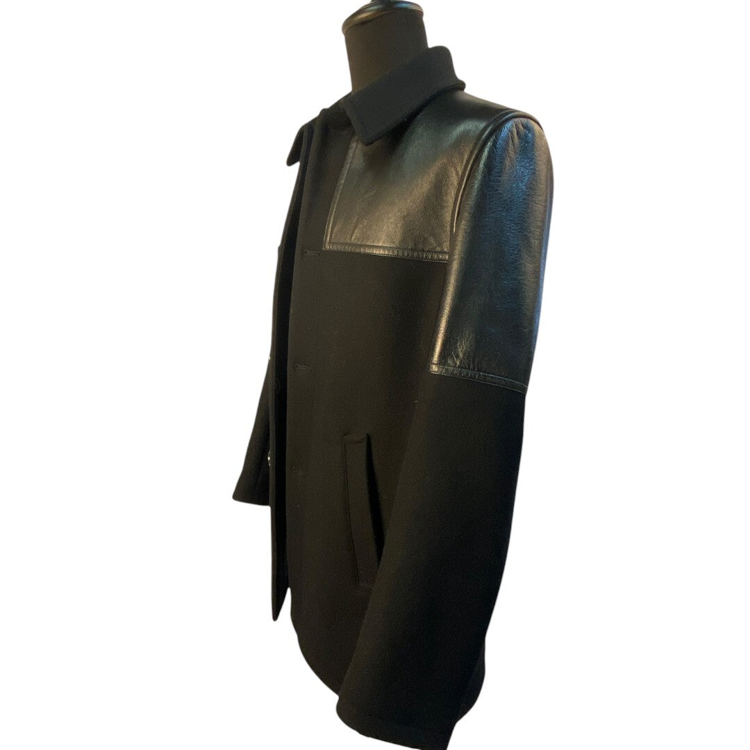 CELINE Leather Panel Combination Jacket Size M