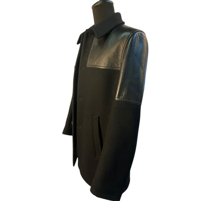 CELINE Leather Panel Combination Jacket Size M