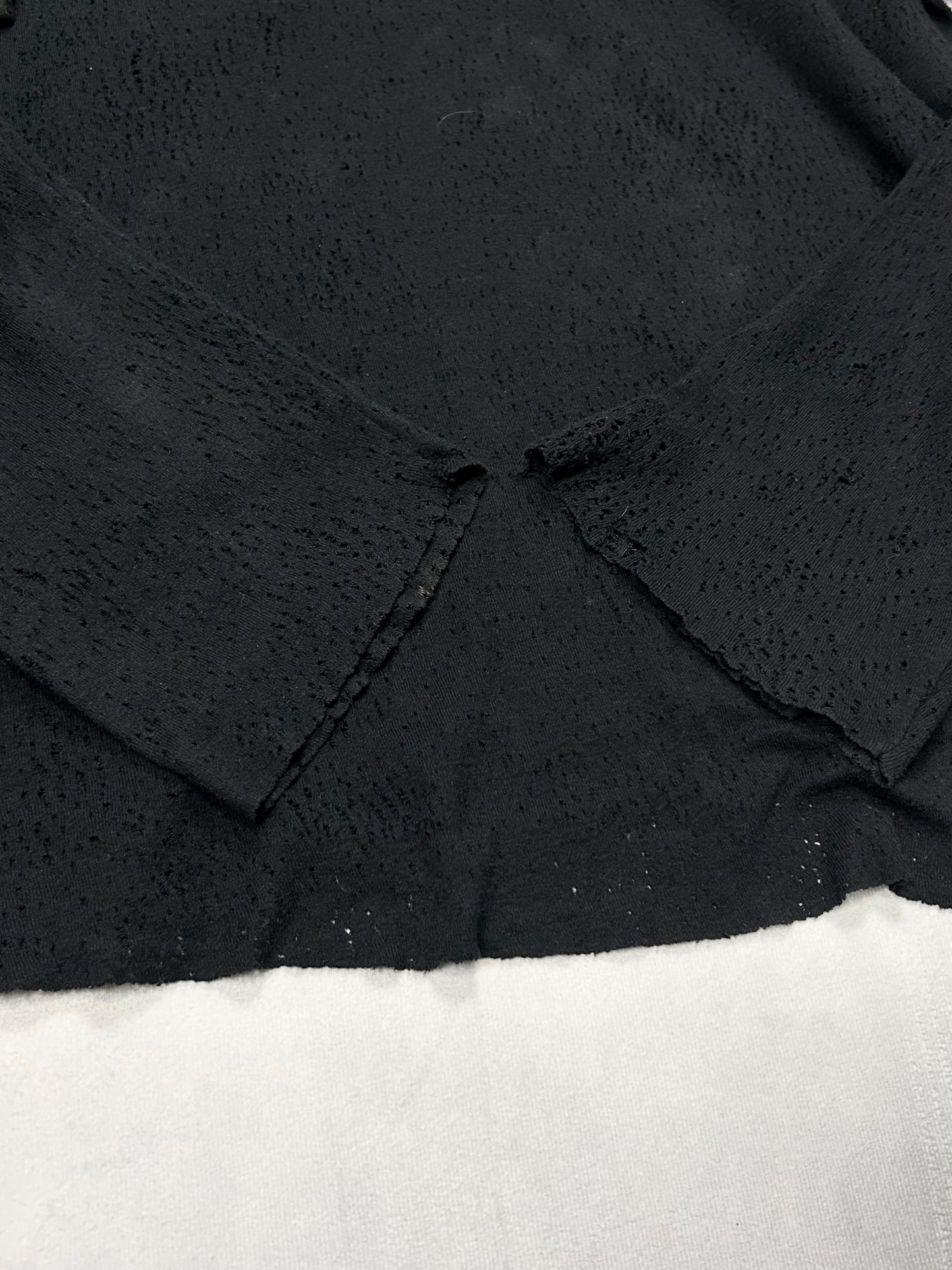 1017 ALYX 9SM Black Tattered Big Hoodie Size M