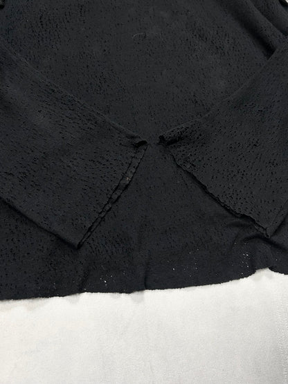 1017 ALYX 9SM Black Tattered Big Hoodie Size M