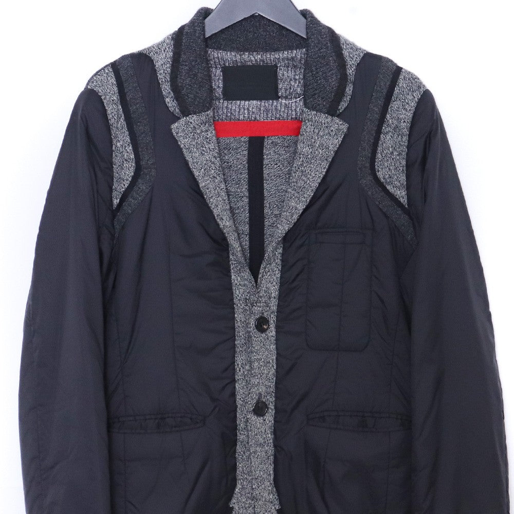 Undercover Padded Knit Panel Nylon Blazer Black Size 2