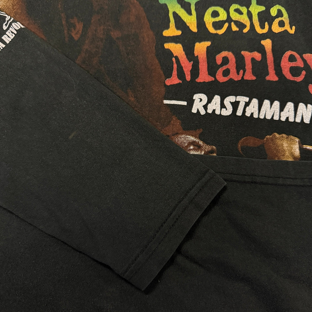 BOB MARLEY Vintage Rastaman Graphic Sleeve T-Shirt Size L