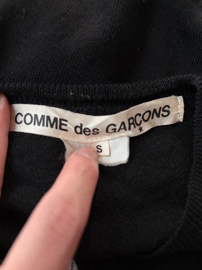 COMME des GARÇONS SS17 Asymmetric Wool Cardigan Black Size S