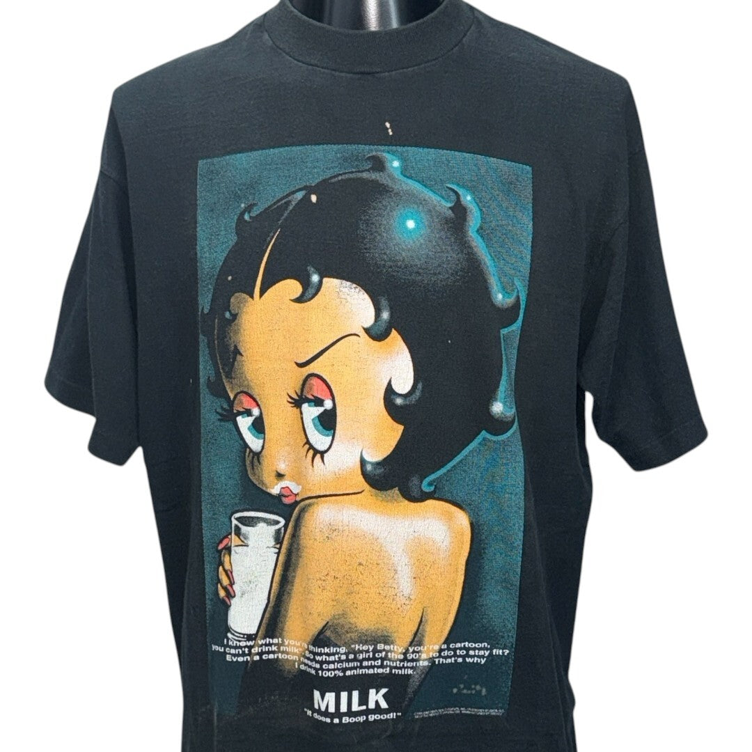 BETTY BOOP 90s got milk? / MILK T-Shirt Size L