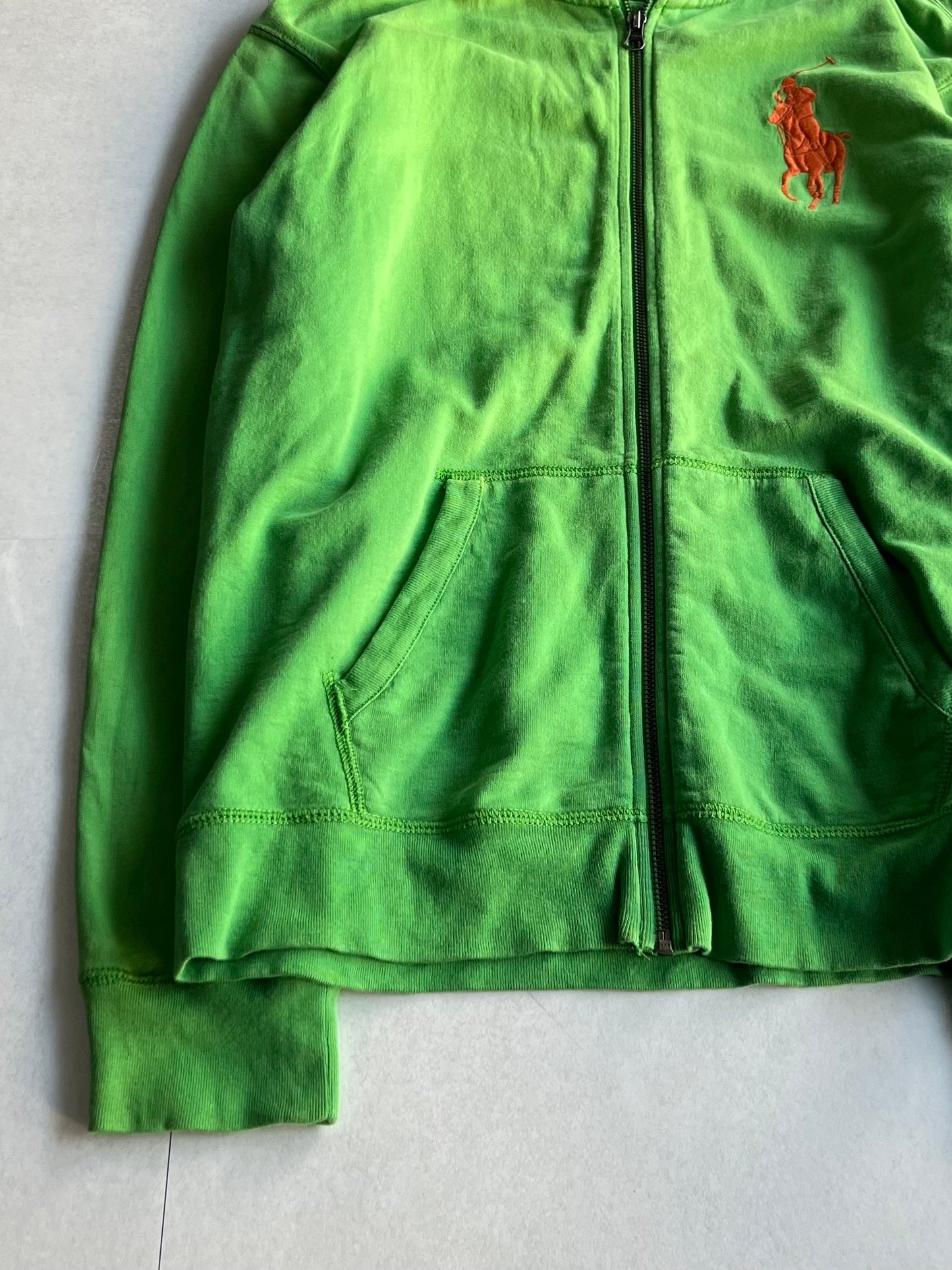 Polo Ralph Lauren Green Big Pony Zip Hoodie Size XL