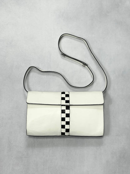 Jean Paul Gaultier checker line shoulder bag