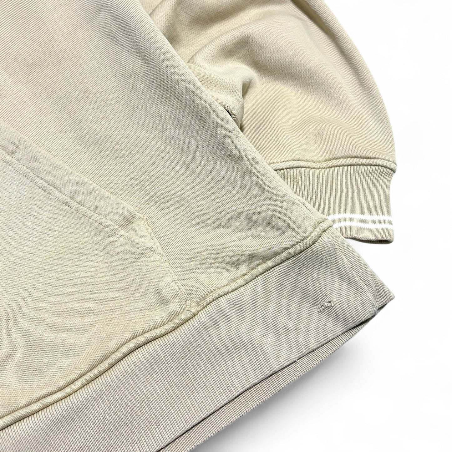 Vintage 00's Stussy Half Zip Hoodie Beige Size M
