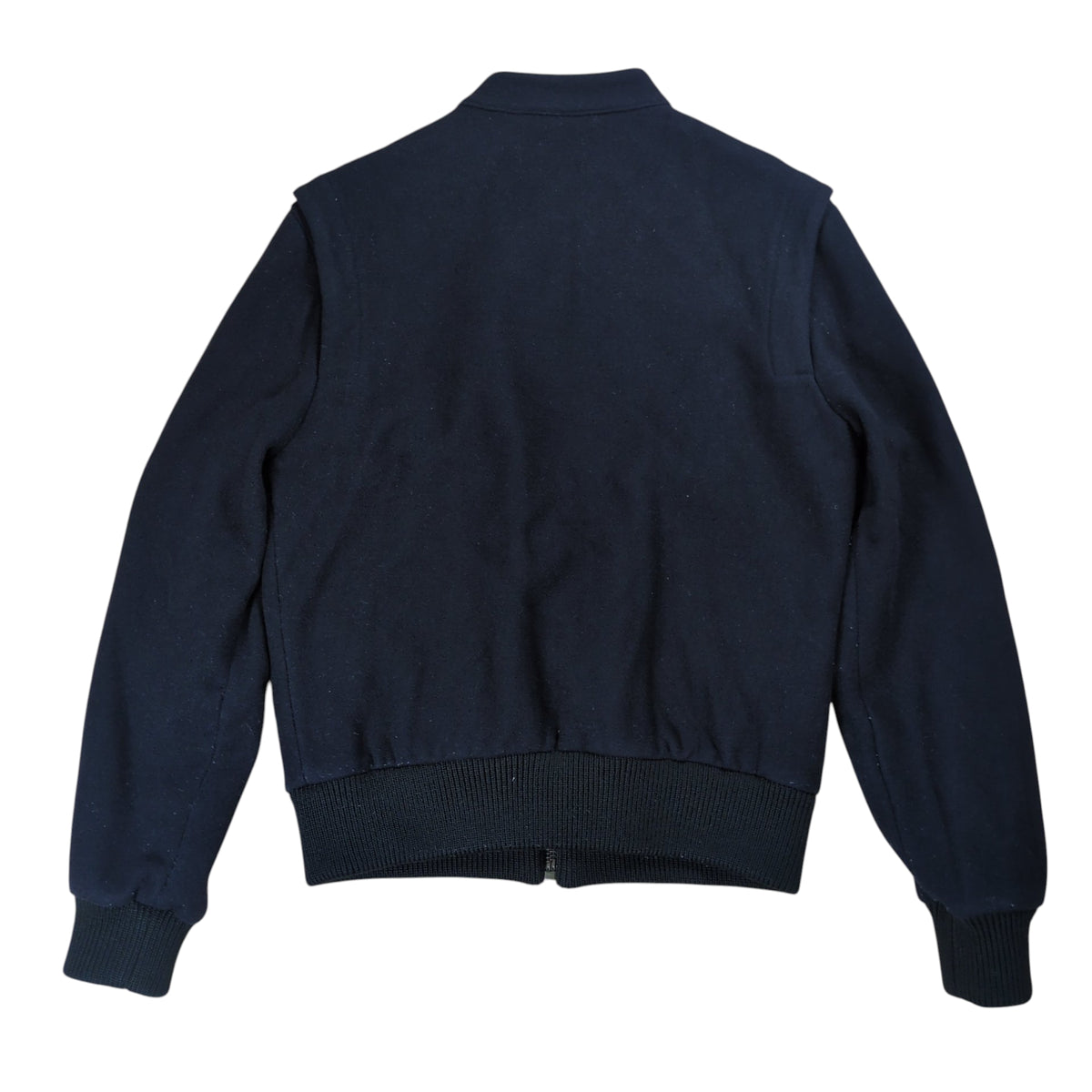 Maison Margiela Dark Navy Wool Full Zip Jacket Size 44