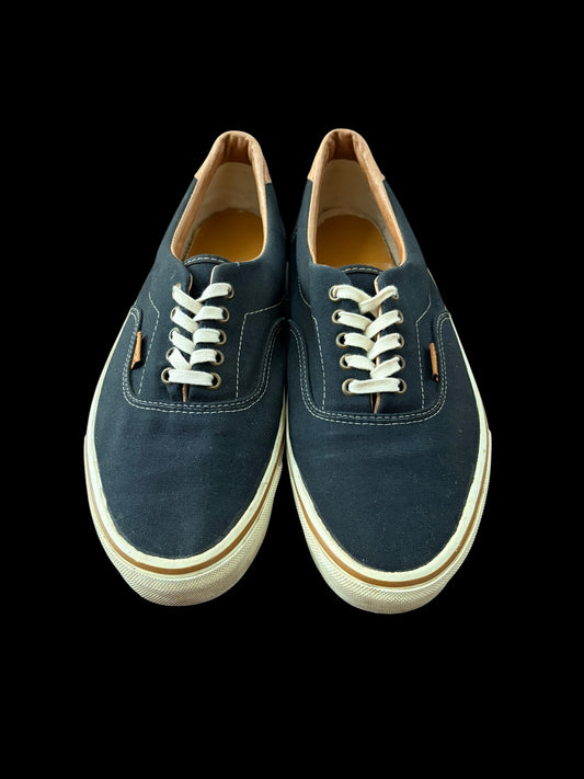 tone 80s Vans Era Style Black Beige Leather 2Tone