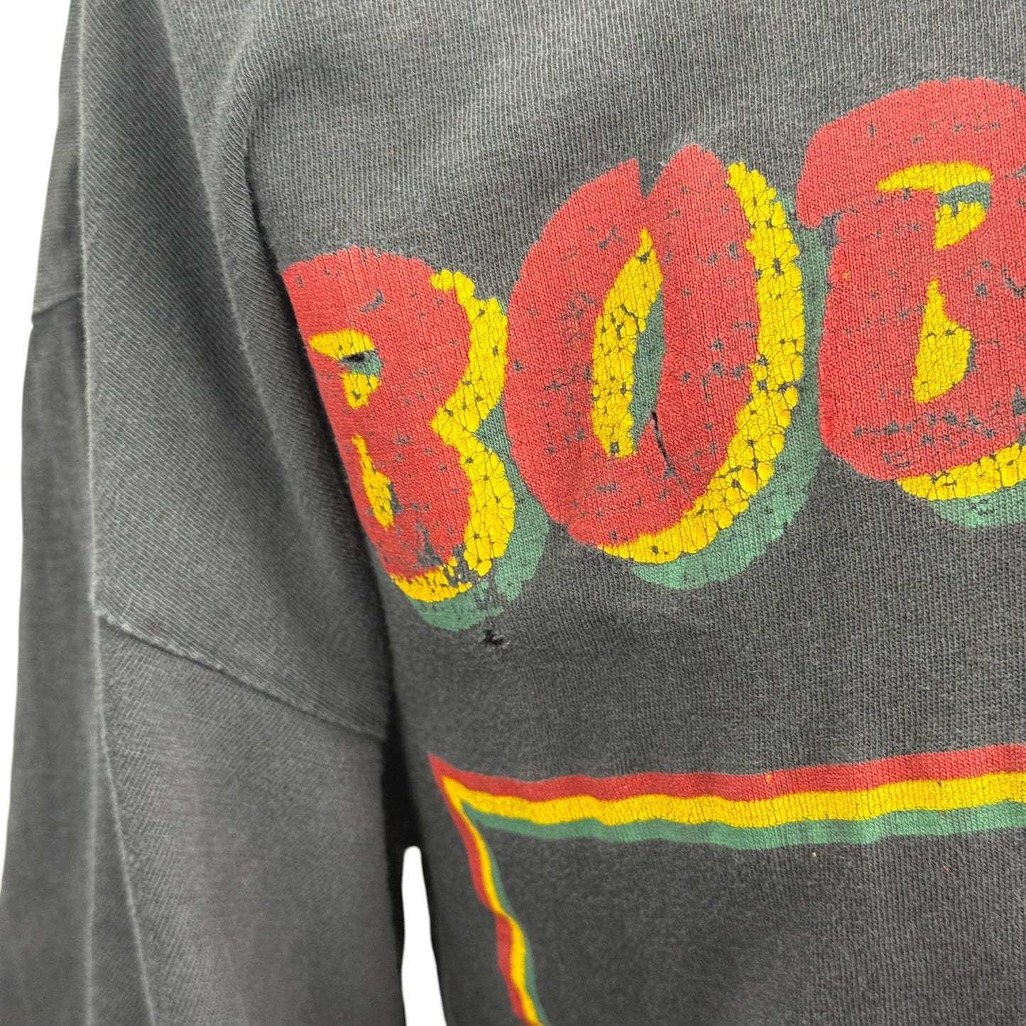 BOB MARLEY 90s Vintage Faded Rasta Print T-Shirt Size L