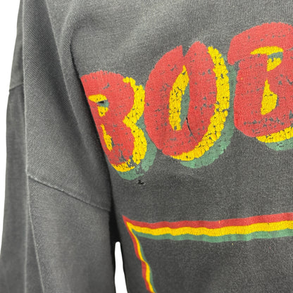 BOB MARLEY 90s Vintage Faded Rasta Print T-Shirt Size L