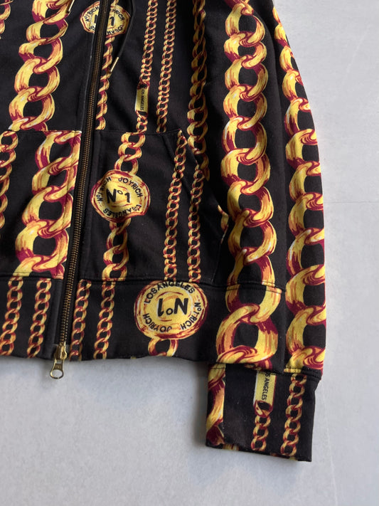 Joyrich Multi Graphic Double Zip Hoodie Polyester Size S