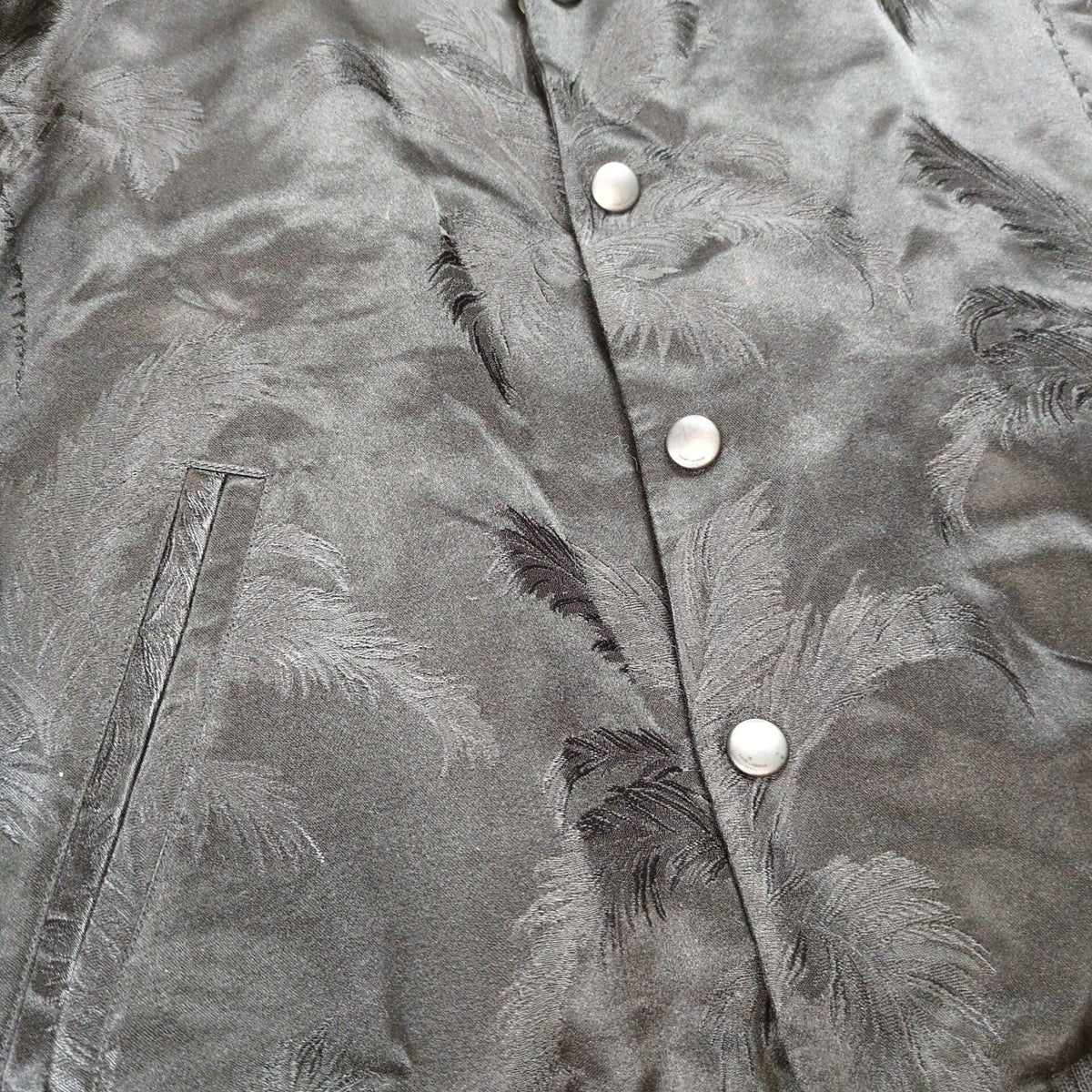 SAINT LAURENT Black Souvenir Bomber Jacket Size 36