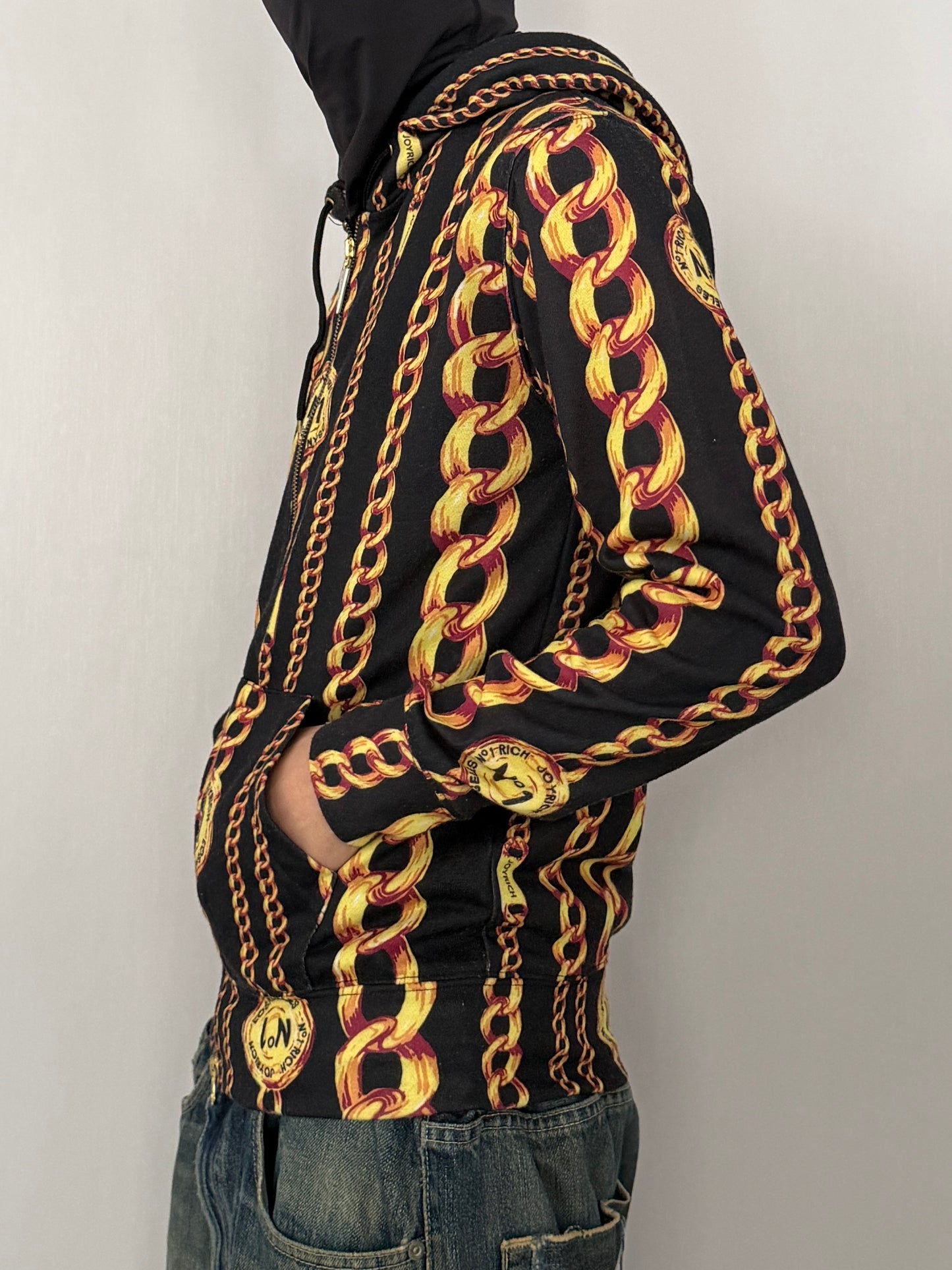 Joyrich Multi Graphic Double Zip Hoodie Polyester Size S