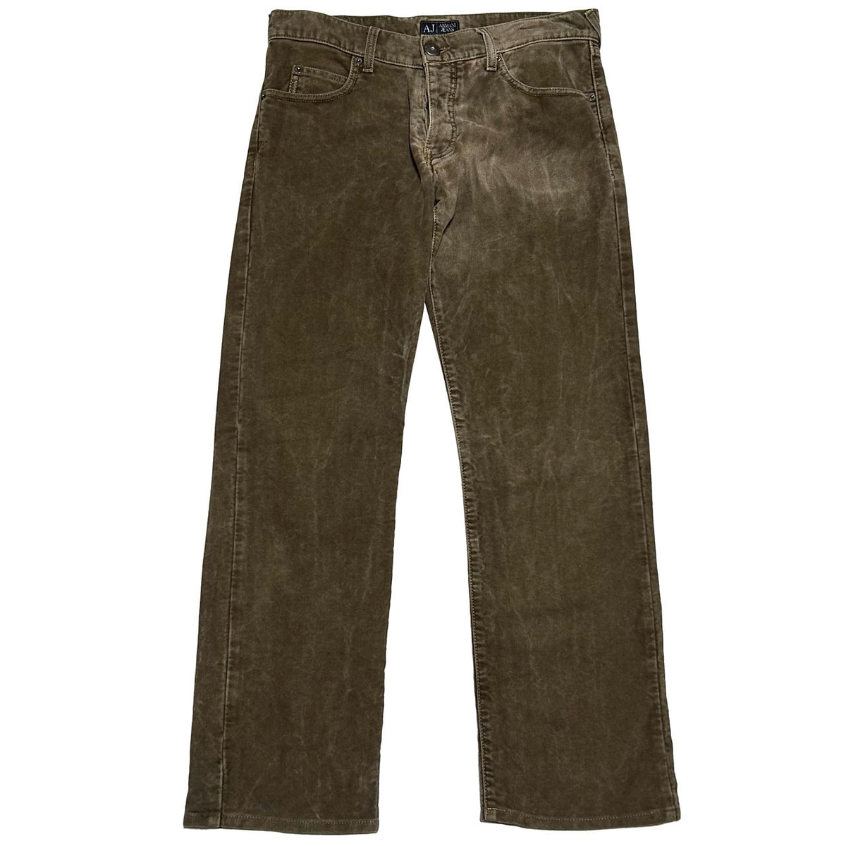 ARMANI JEANS 2000s Herringbone Denim Brown Size 31